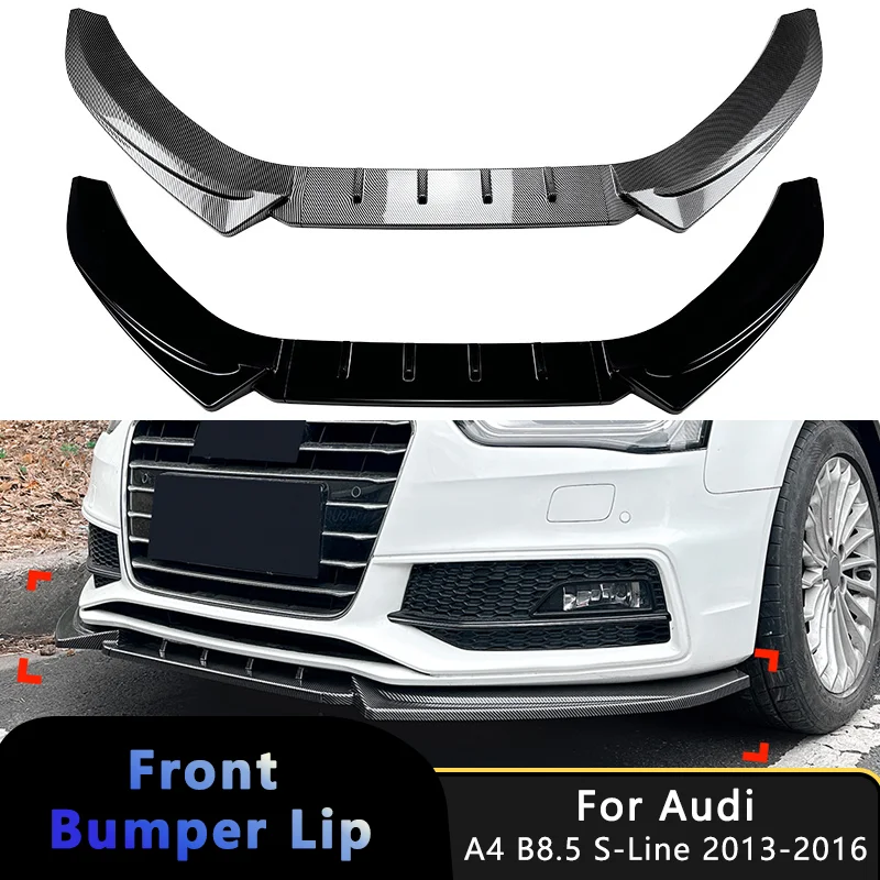 

Передний бампер, спойлер, сплиттер, диффузор, модернизация для Audi A4 B8 B8.5 S-line S4 2013-2016, подтяжка лица, Bodykit, ABS Canard Splitter