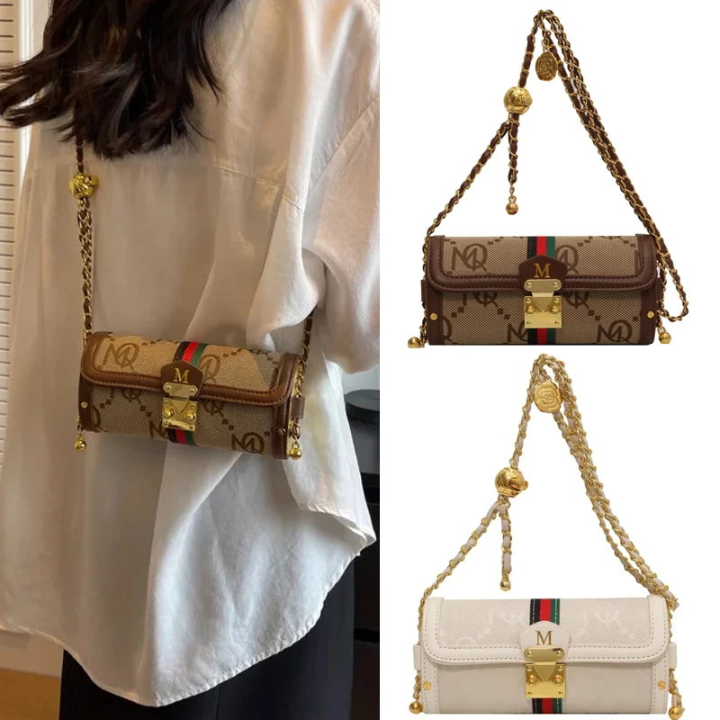 

Light Luxury Handbag women High-End Designer Women's Shoulder Bag Cylinder Messenger Bag Fashionable And Stylish Female Purse