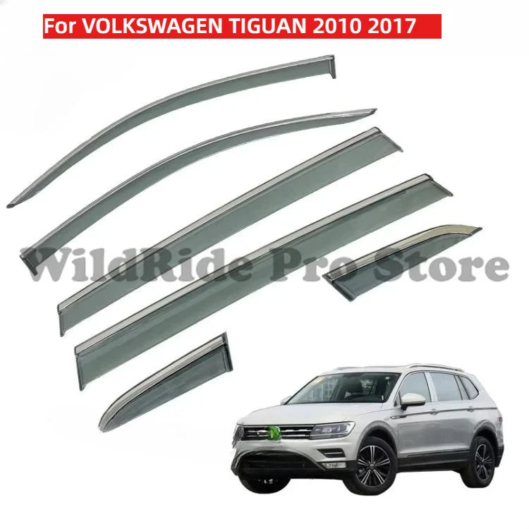 

For VOLKSWAGEN TIGUAN 2010 2017 Injection Deflector PC Car Accessories OEM 4 Pcs 6pcs Window Visor