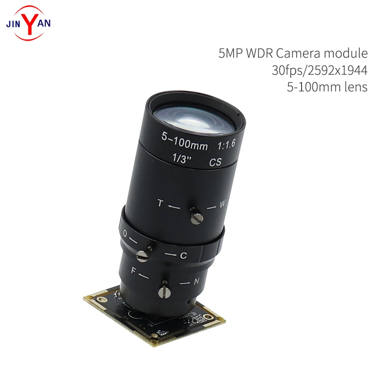 5-100mm lens 5 megapixel 120DB wide dynamic camera module 30 frames LINUX Android wide-angle distortion-free USB2.0 interface