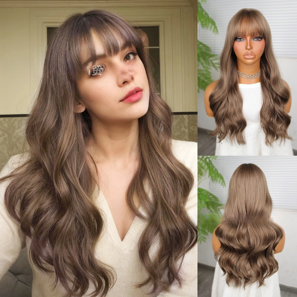 

Парик длинные вьющиеся волосы, натуральные большие волны, рябь воды, микро завитки, химическое волокно, высокотемпературный шелк, женский парик для анимации