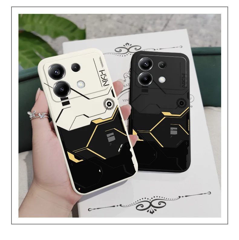 Gold Maschinen Telefon Fall Für Xiaomi Poco F8 F7 X7 X6 F6 M6 M5 M5S F5 X5 F4 X4 M4 F3 X3 Ultra Pro GT Silikon Abdeckung – Detail 3