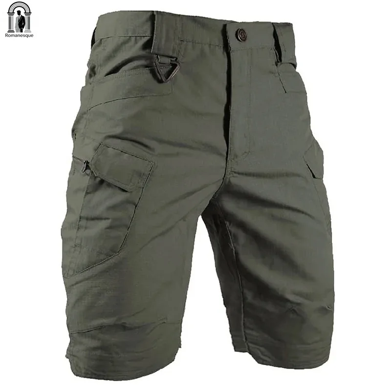 

Мужские тактические шорты-карго, водонепроницаемые, легкие, быстросохнущие, с множеством карманов, из ткани рипстоп, для походов