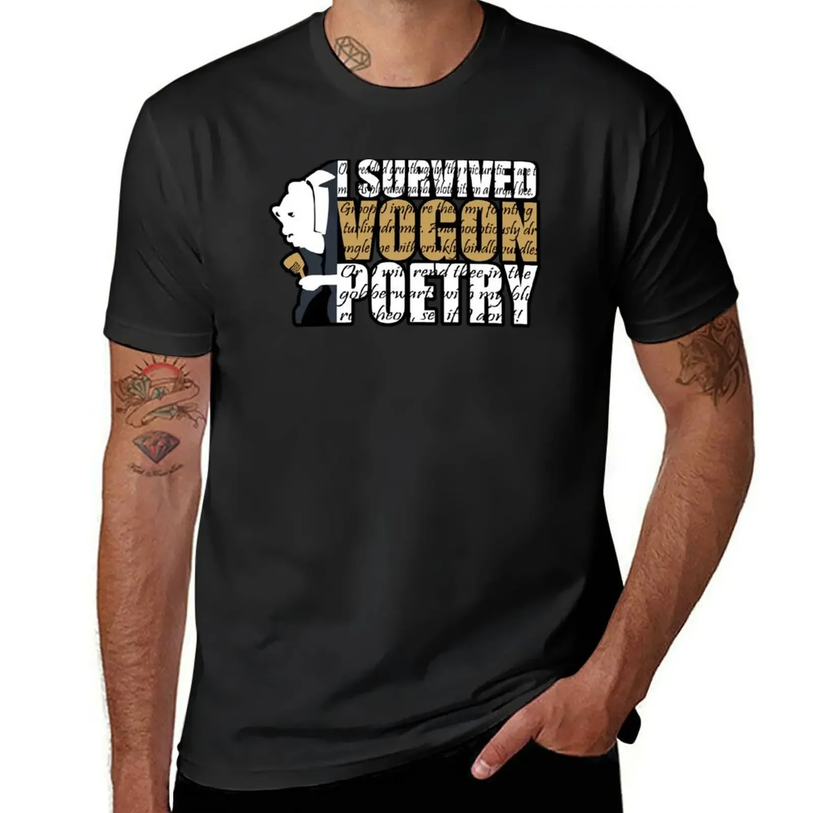 

I Survived Vogon Poetry T-Shirt graphic shirts gifts for boyfriend Funny t-shirts mens fashion