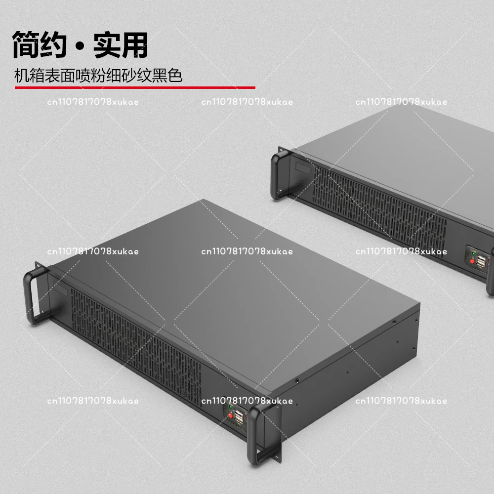 2U Chassis EATX Main Board Industrial Control Server Full Height Graphics Card Redundant Power Supply 19inch Cabinet Air Cooling