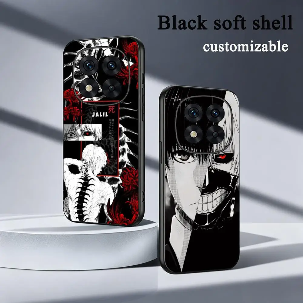 Coque de téléphone noire souple avec affiche d'anime classique Tokyo Ghoul, pour Redmi Note15 11 12 13 14Pro Plus S 5G 14C A3