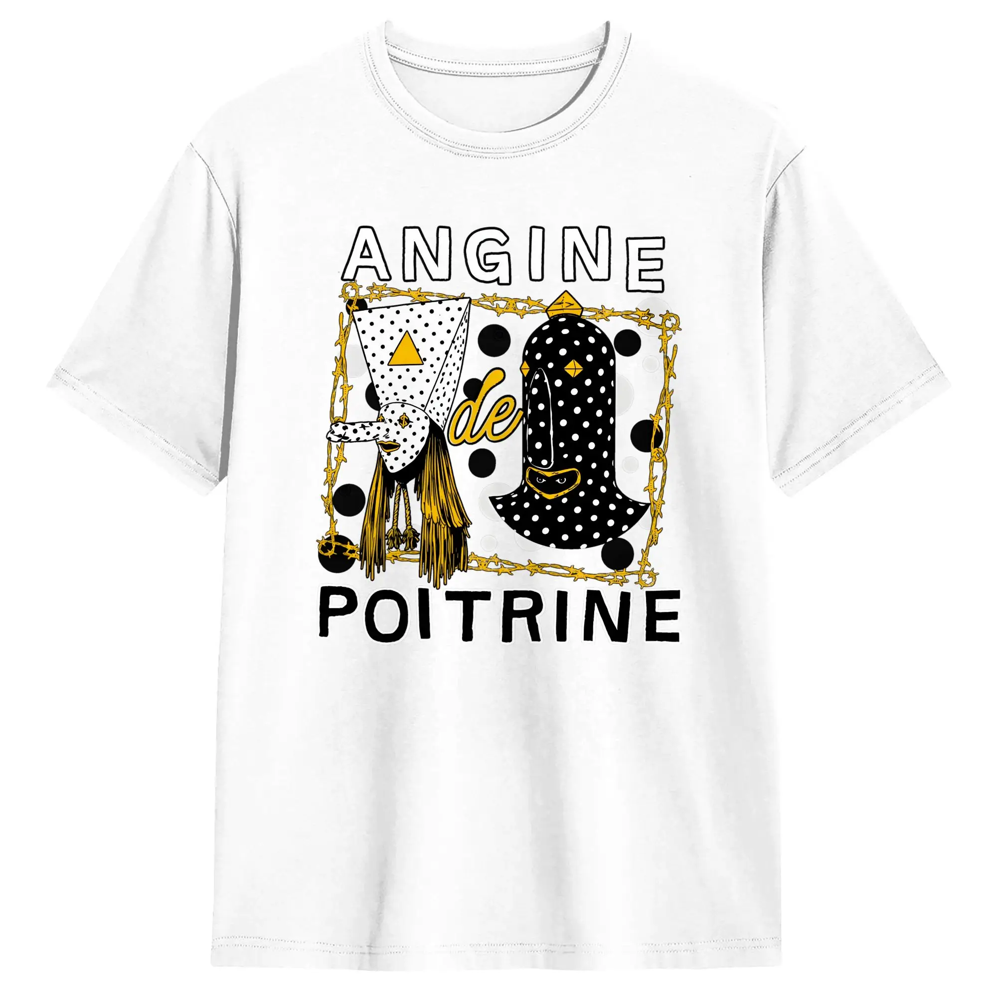 Men's T-Shirt Angine De Poitrine Band Fashion Cotton Tees Short