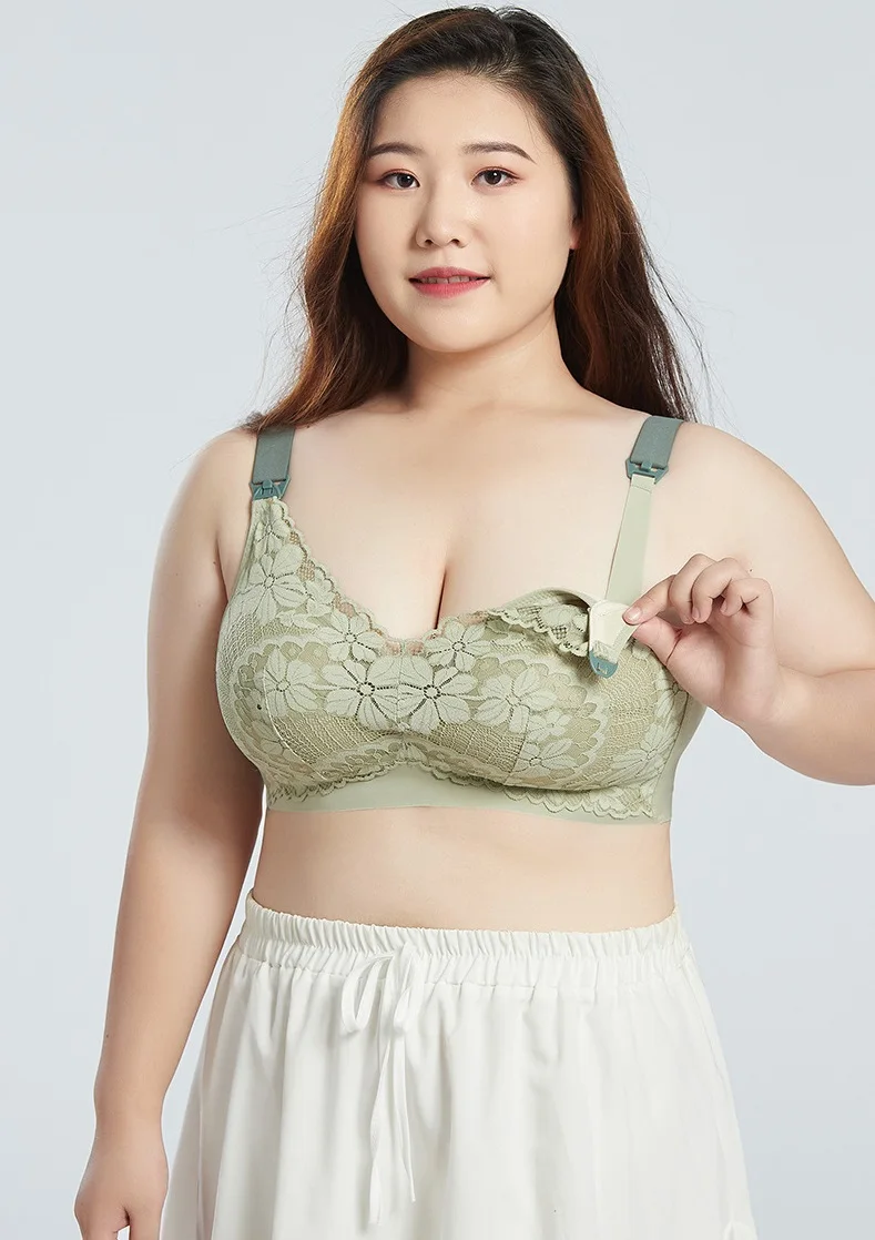 Thin Lace Maternity Bras Wirefree Nursing Bra Pregnancy Clothes Prevent Sagging Breastfeeding Women\'s Breathable Bra Underwear