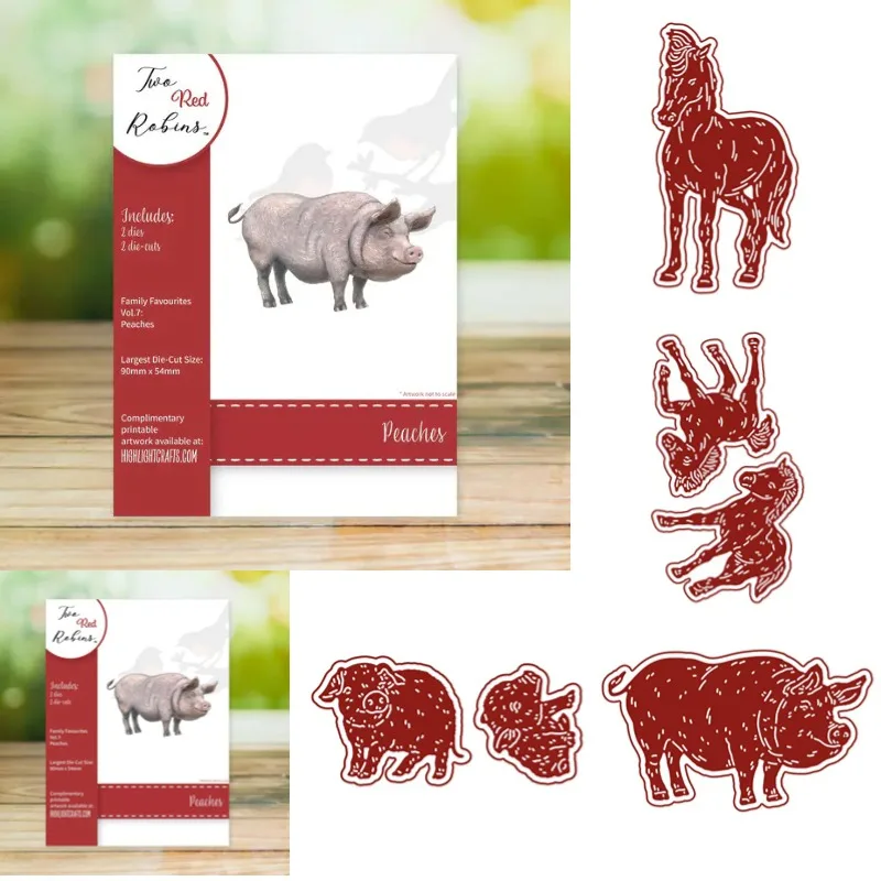 Melocotones Percy Penélope cerdo Animal troqueles de corte de Metal DIY chatarra reserva tarjeta plantilla tarjetas de papel álbum hecho a mano troquel hojas 2025