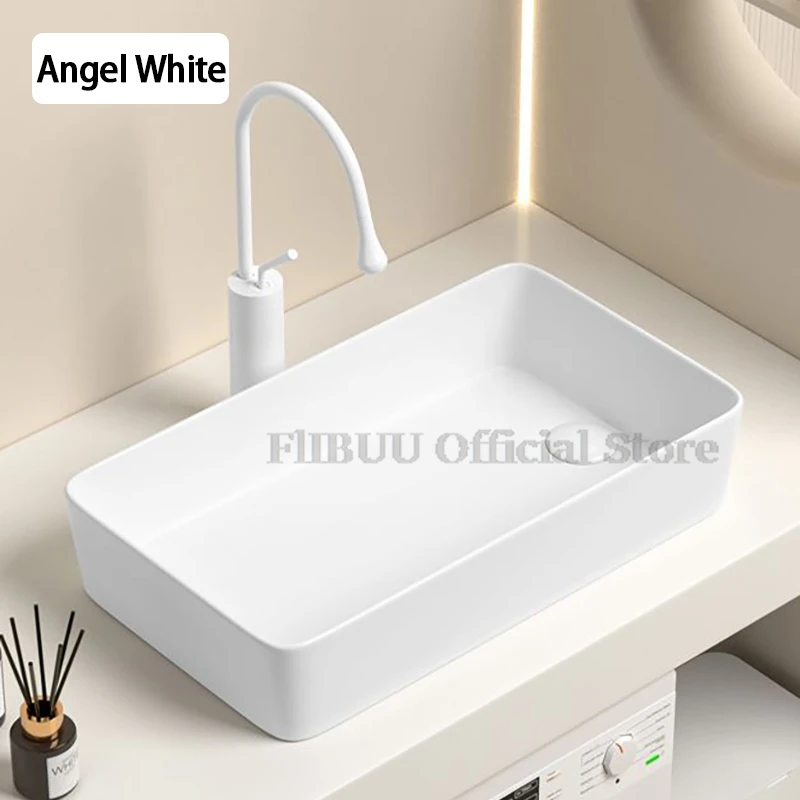 Ceramic Bathroom Vessel Sink Bowl Above Counter Art Single Sink Bowl Lavatory Wash Hand Basin Countertop Porcelain Wash Basin