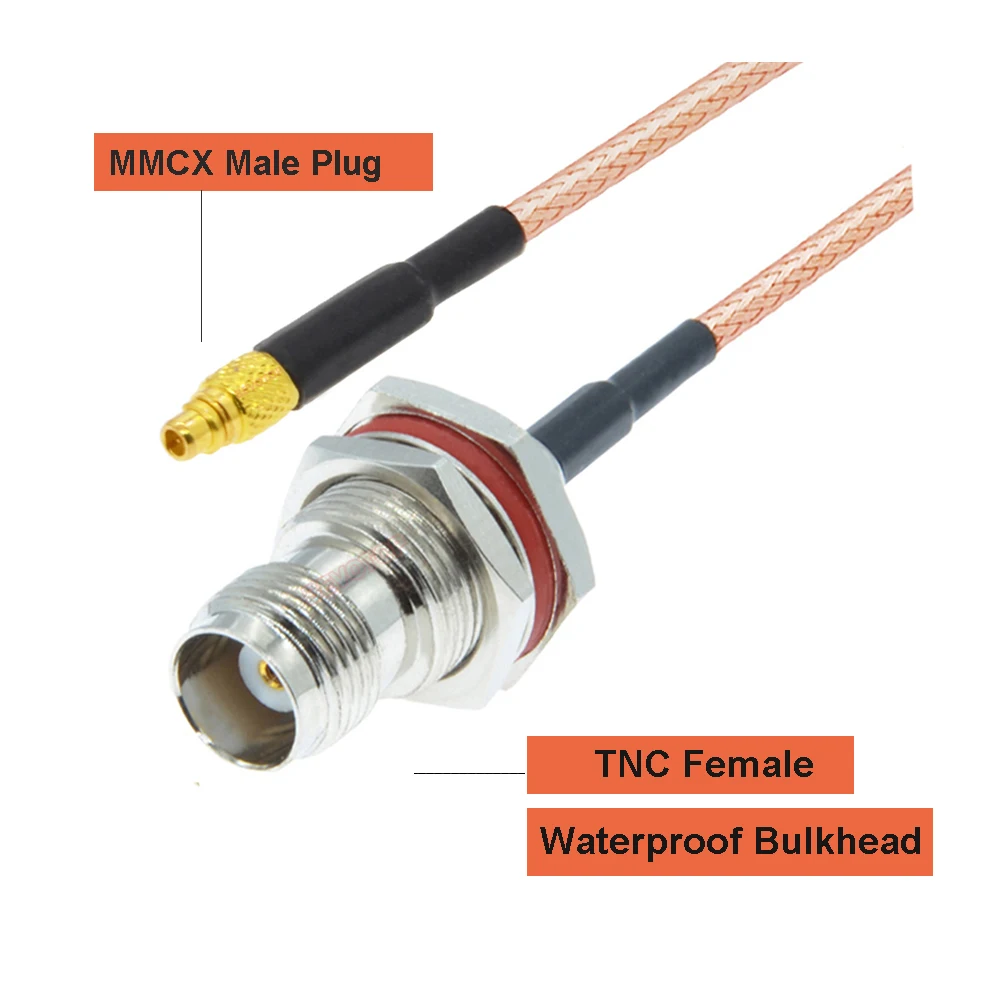 TNC / RP-TNC Female Bulkhead to MMCX Male Plug  RG316 Pigtail Cable Mini PCI WIFI WLAN Antenna Jumper Extension Coaxial Cord