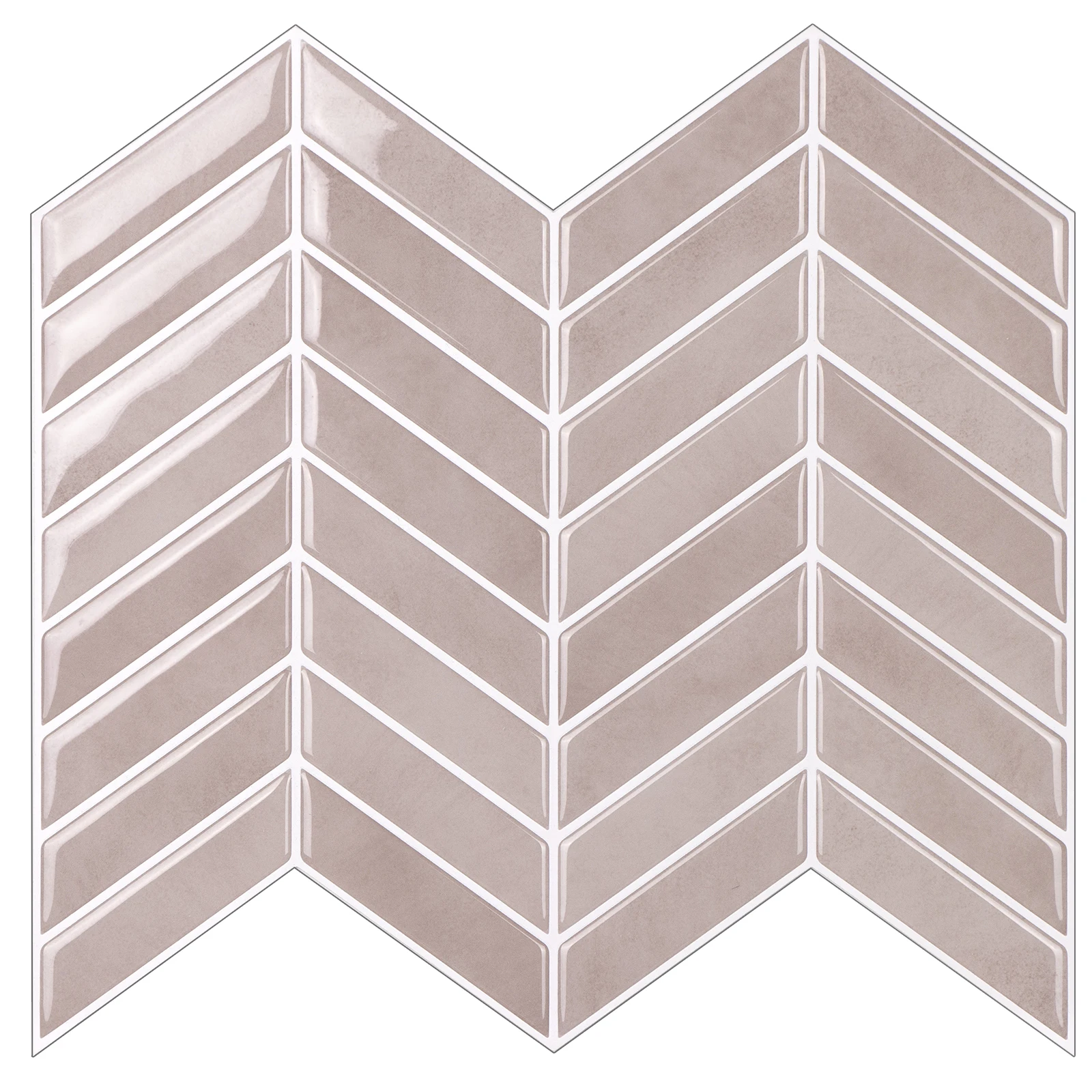 10pcs Herringbone 3D Self-adhesive Wall Stickers Waterproof Bathroom Tile Stickers RV Convenient Wallpaper Home Renovation