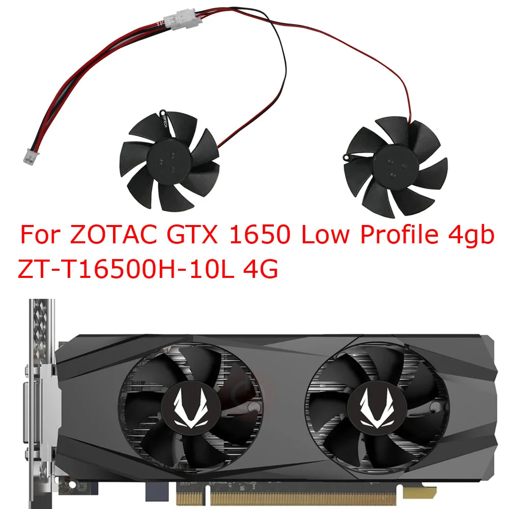 2Pcs/Set,FS1250-S2053A,Video Cooler,T125010SU,Graphics Card Fan,VGA Cooling,For ZOTAC Gaming GTX 1650 Low Profile gtx1650 lp