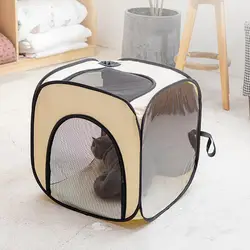 Cats Portable Dogs Pet Drying Box Hair Dryer Cage Tent Bath Grooming House Room Foldable Breathable Natural Wind Hair Dryer Box