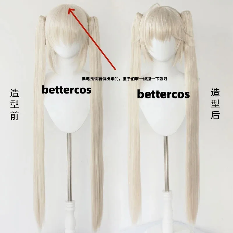 NewAnime Kasugano Sora Cosplay 100 سم طويل مستقيم مع شريحتين ذيل حصان مقاوم للحرارة شعر مستعار + شعر مستعار c1;s'6,y;9'b,5;
