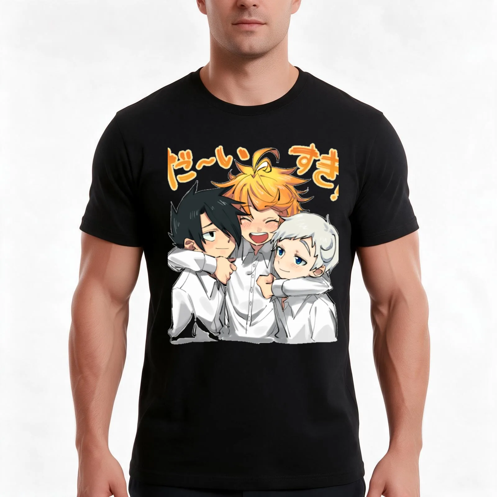 The Promised Neverland , cute Ray Emma and Norman T-Shirt, Summer Casual Cotton Tee, Oversized Streetwear Tops, Unisex Men Women