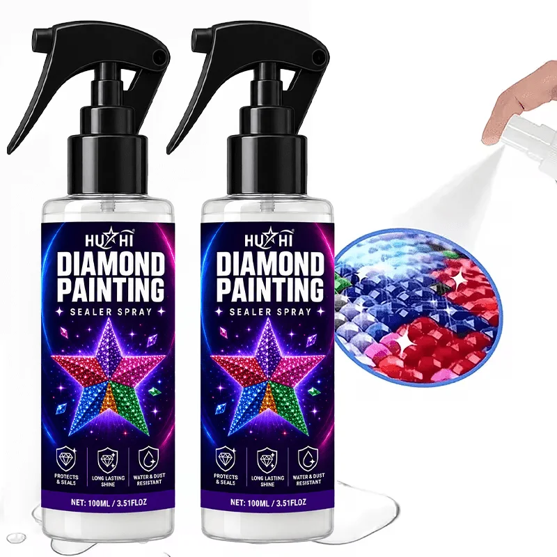 Diamond Painting Sealant Spray, Prevents Diamonds Falling Off, Locks Shine, Anti-Yellowing, Fast Dry, Clear, for Puzzles and DIY