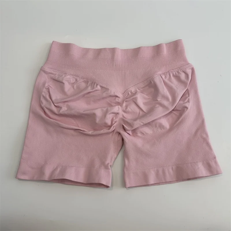 Shorts de yoga à bande de lit, 4.5 pouces, sans couture, Flex Scrunch Bum, entraînement, gym, butin de yoga, pantalons courts de course