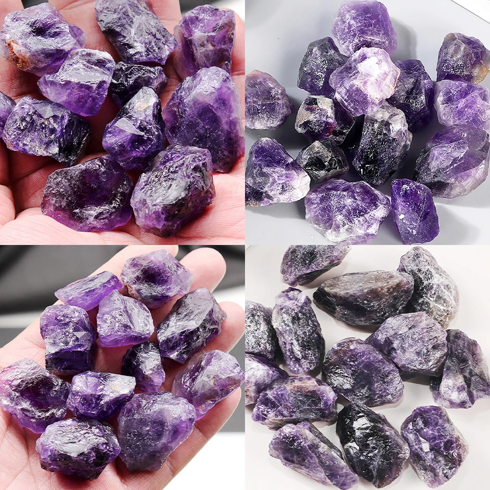 

Natural Deep Amethyst Crystal Minerals Landscape Rock Specimen Raw Mineral Decorative Irregular Shape Bulk Stone Home Decor