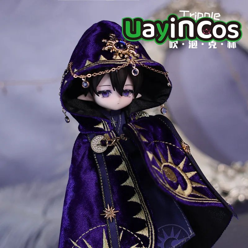 1/12 1/8 BJD Doll Clothes Star Jewel Robe Sacrificial Magic Cloak Leather Belt Clothing Costume Suit Doll Accessories Anime Game