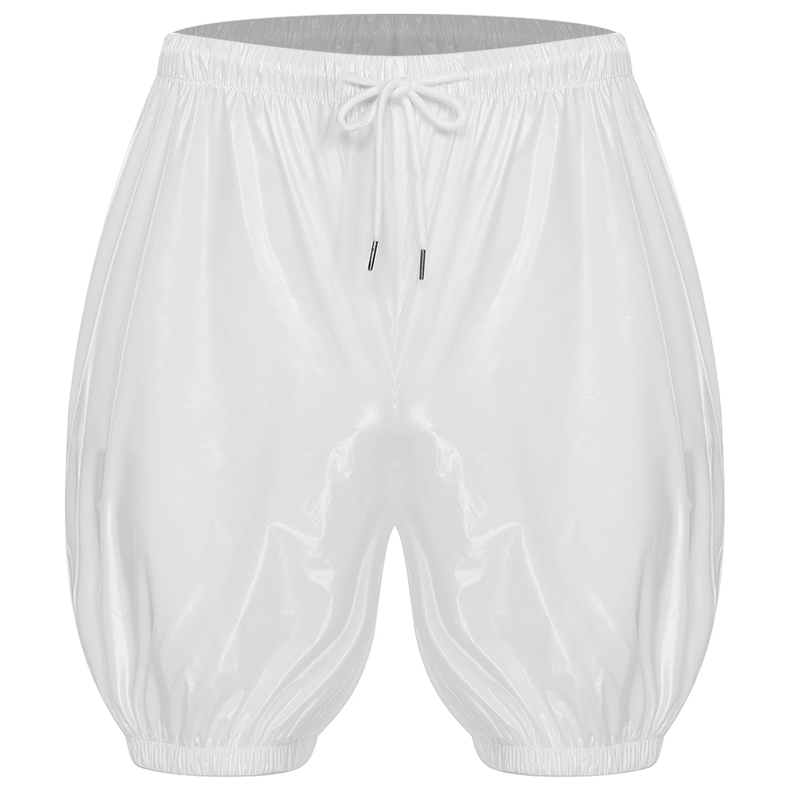 Unisex Adult Waterproof Reusable Diaper Cover Solid Color Drawstring Elastic Waistband Leak-proof Washable Incontinence Shorts