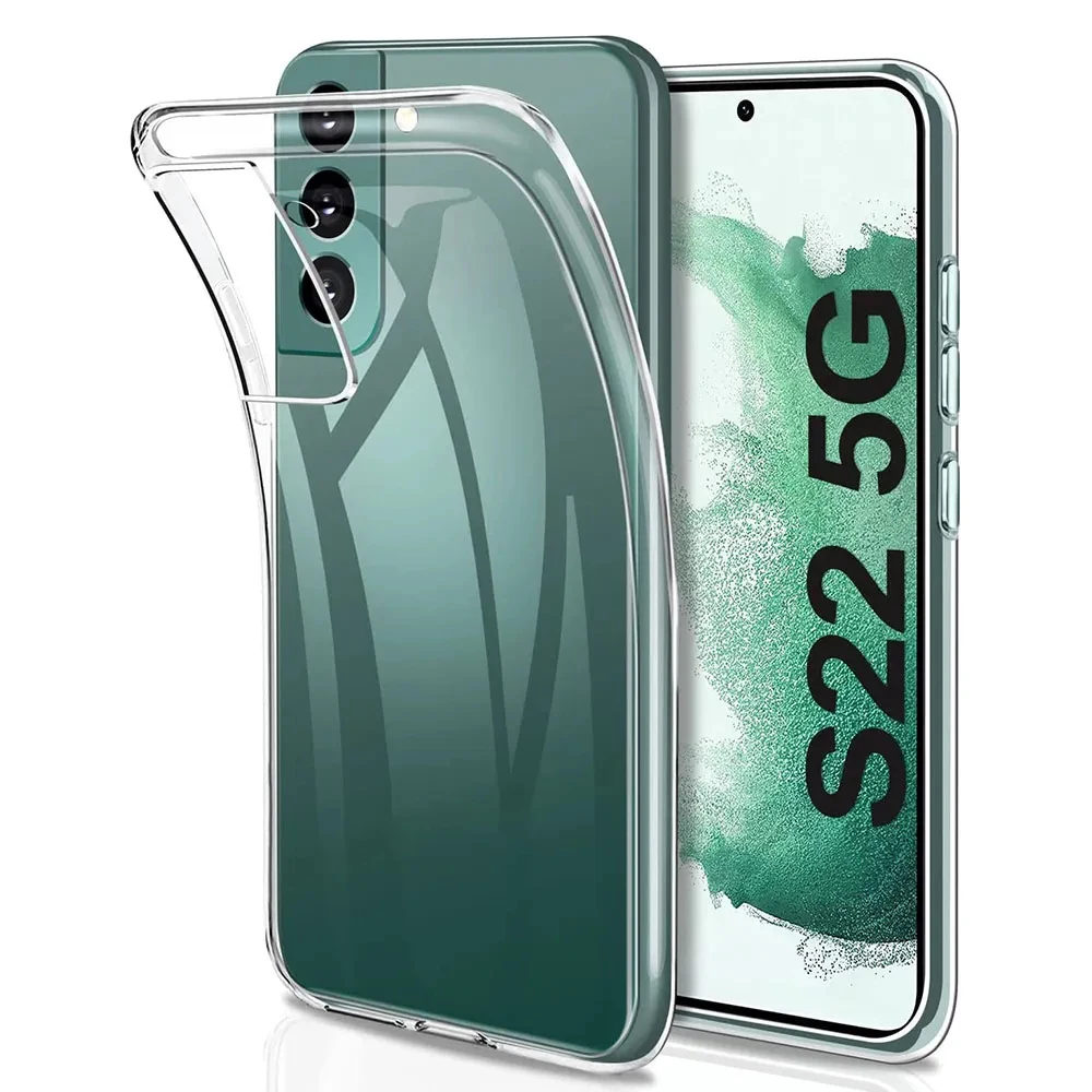 Custodia morbida Ultra sottile per Samsung Galaxy S23 S22 S21 S20 Note 20 Ultra 10 S10 S9 Plus 9 8 Cover posteriore in Silicone trasparente