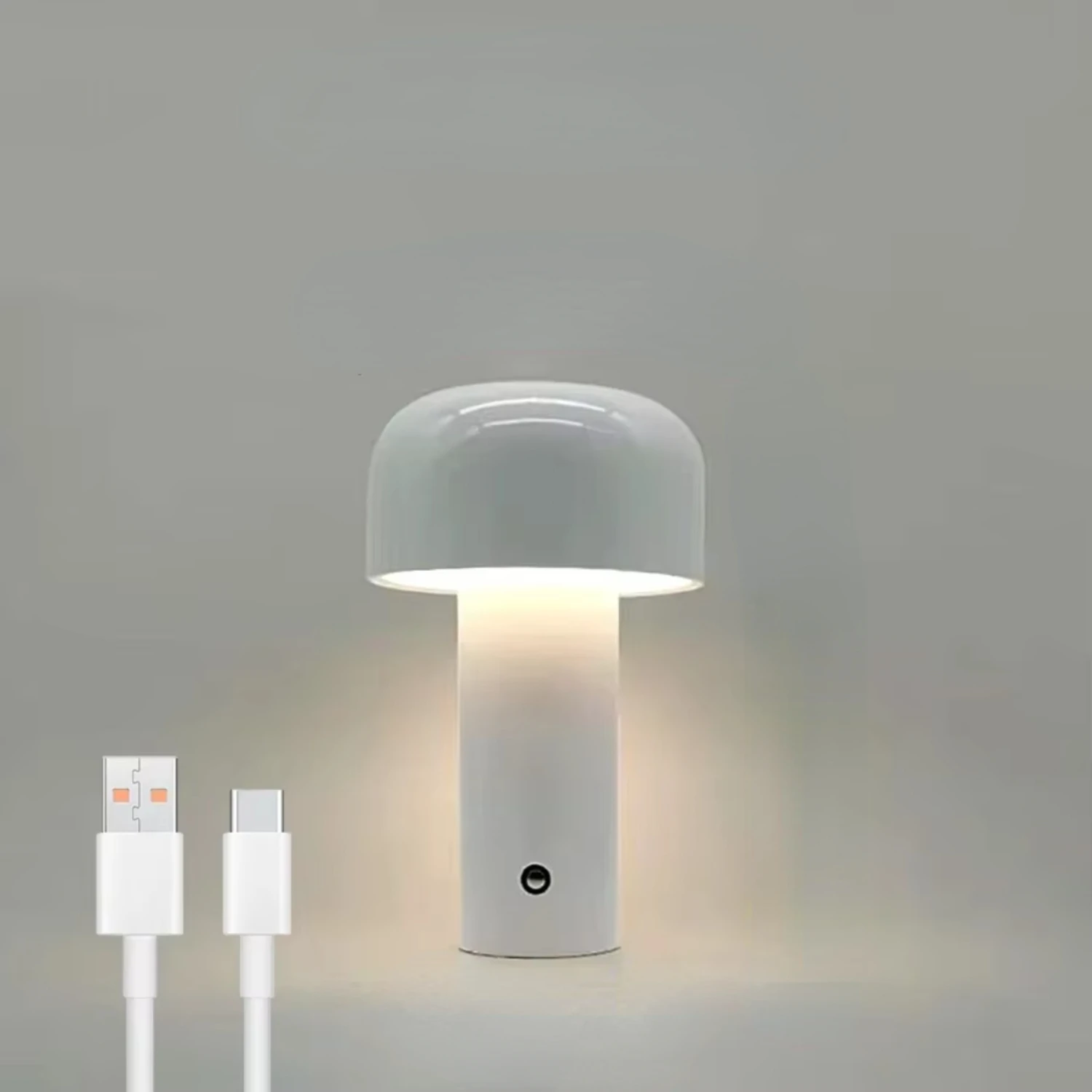 Rechargeable  Mushroom Table Lamp Portable  Atmosphere Lamp  Bedside Desk Lamp  Cafe Restaurant Decor Night Light