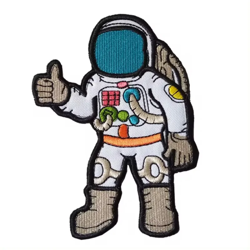 Apollo Project Space Badge Embroidery Hook and Loop Patches Astronaut Military Hat Cloth Backpack Armband Stickers Appliques