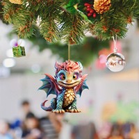 2d Adorable Flying Dragon Baby Christmas Ornament Unique Shape And Charming Design Adding A Glimmer To The Holiday Atmosphere