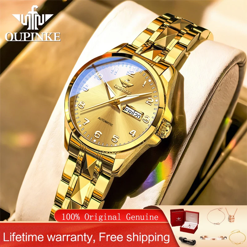 OUPINKE 3323 New Womens Watch Original Luxury Imported Movement Mechanical Watch 50M Waterproof Watches For Women Gifts Box