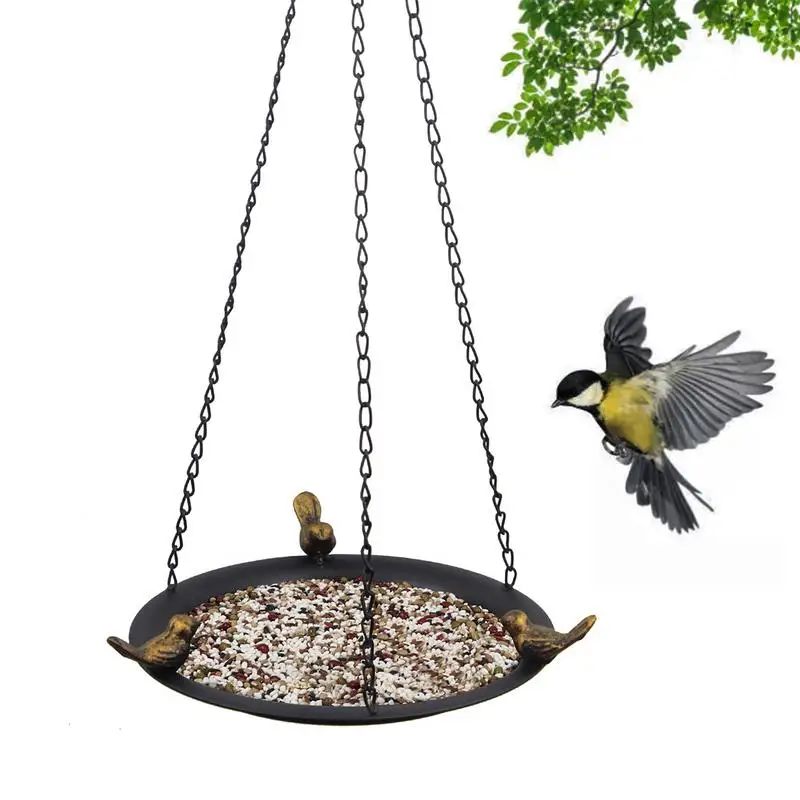 

Small Bird Bath Bird Feeder Birdbaths For Outdoors Water Bowl Tray Feeding Supplies Weather Resistant Metal Yard Art Garden