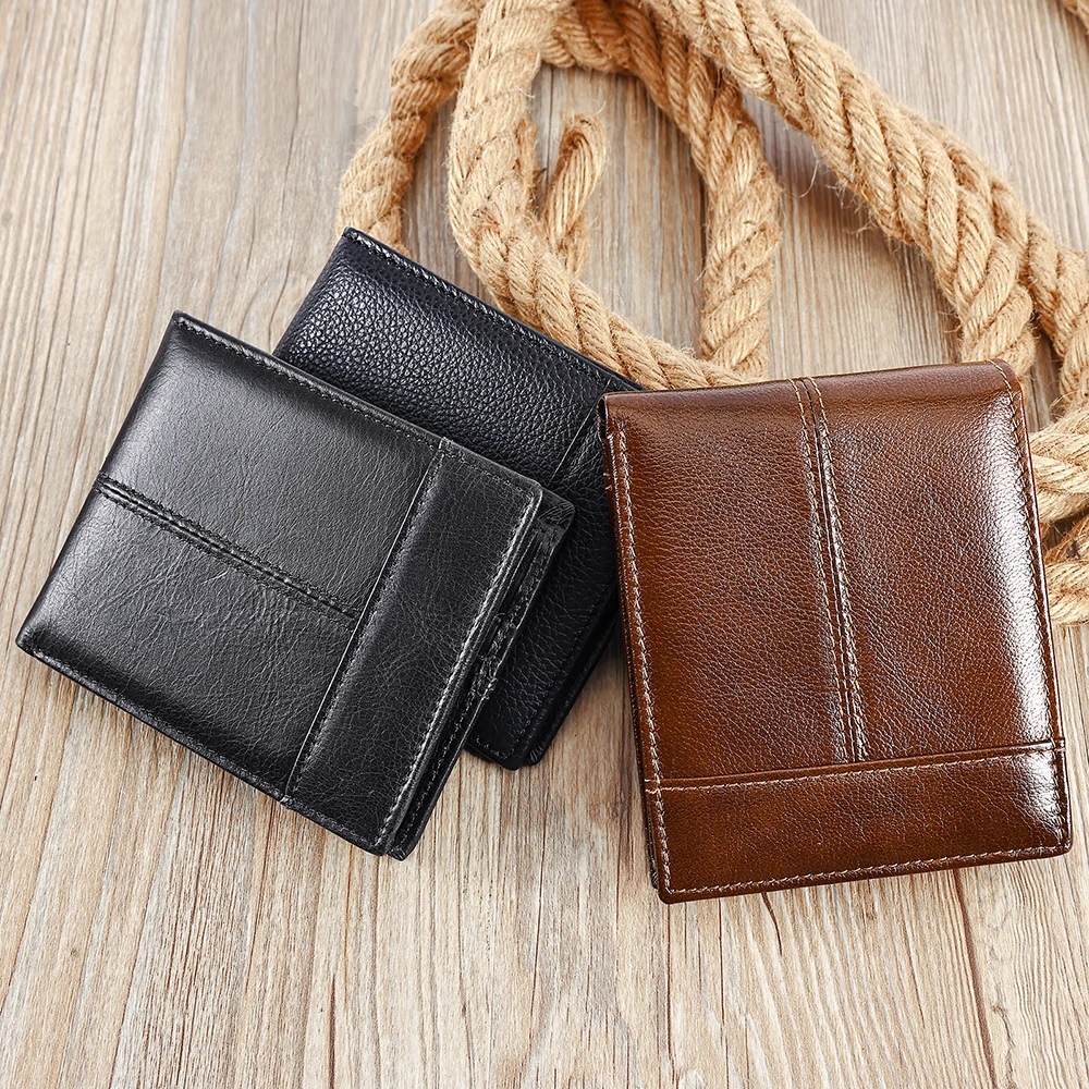 WESTAL Genuine Leather Wallet with Coin Purse RFID Wallet for Men Cardholder Money Bags view 3