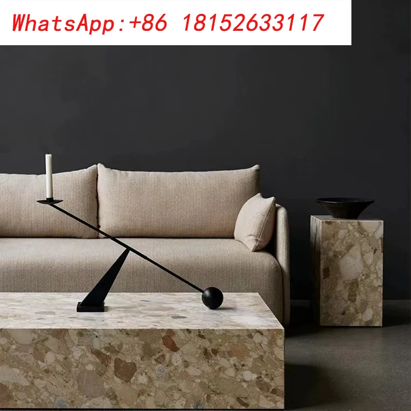 モダン ミニマリスト ブラック キャンドルスティック クリエイティブ シンプル パーソナリティ 幾何学模様 レストラン キャンドルライト ディナー ロマンチック MM