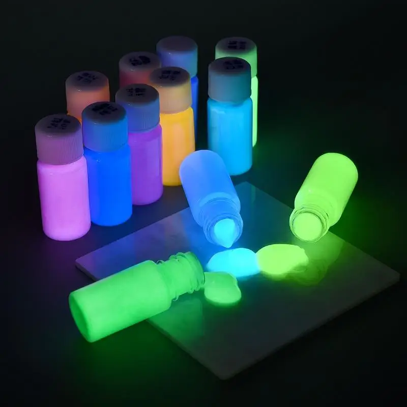 20/30g Luminous Paints Epoxy Resin Pigment Fluorescent Acrylic Paint Glow In Dark DIY Epoxy Resin Jewelry Artwork Party Supplies