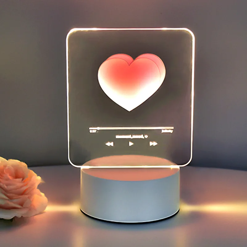 

Креативный светодиодный ночник с кнопкой USB для спальни, прикроватная лампа, теплый настроение, ночник, подарок, декоративная настольная ночная лампа
