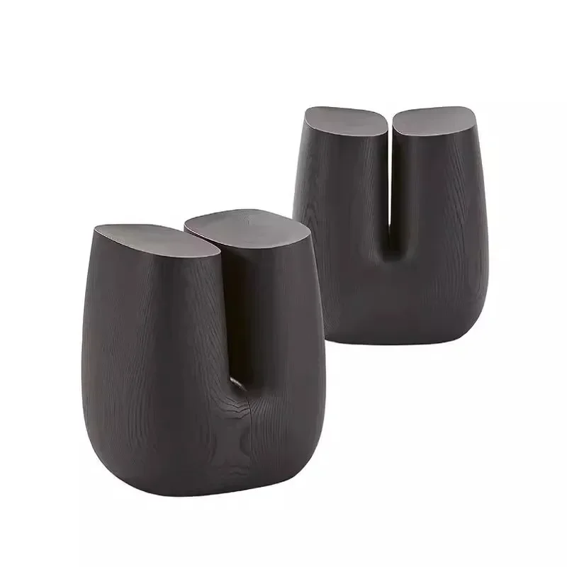 

A few U-shaped stool piers by the retro medieval wabi-sabi wind sofa