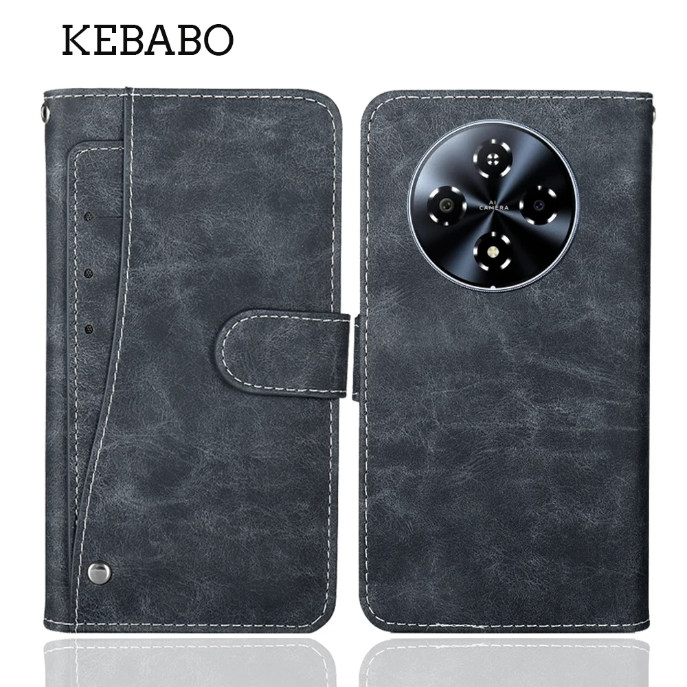 Funda de cuero para teléfono Gigaset GS6 Pro, funda protectora de lujo a la moda de 6,67 pulgadas, funda personalizada para teléfono, estilo libro vintage