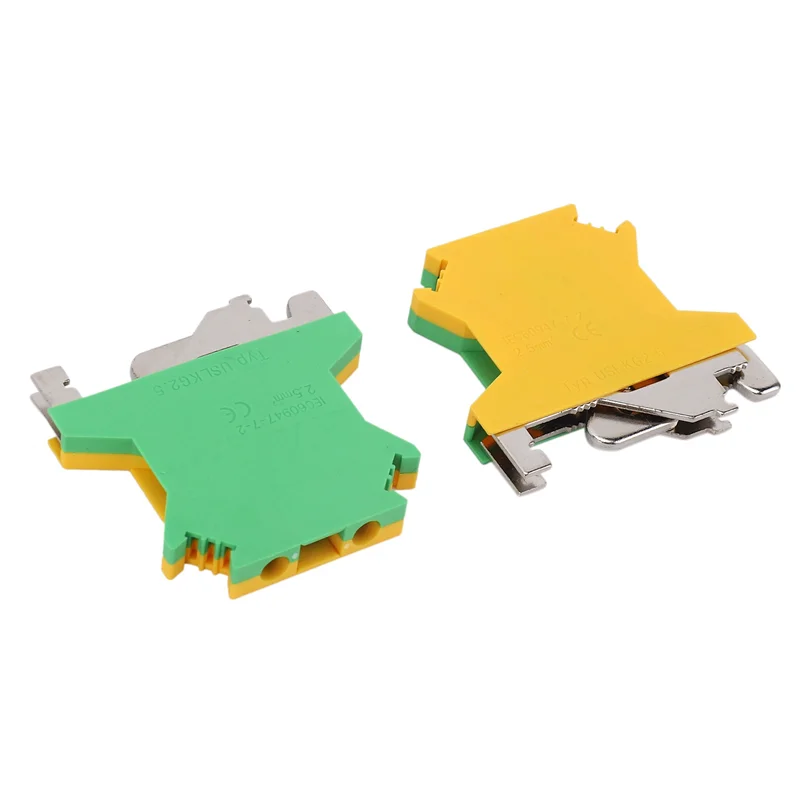 

6 Set DIN Rail Terminal Blocks Kit Terminal+Ground Blocks+Aluminum Rail+End Brackets+End Covers+Jumpers Kits-ABQU