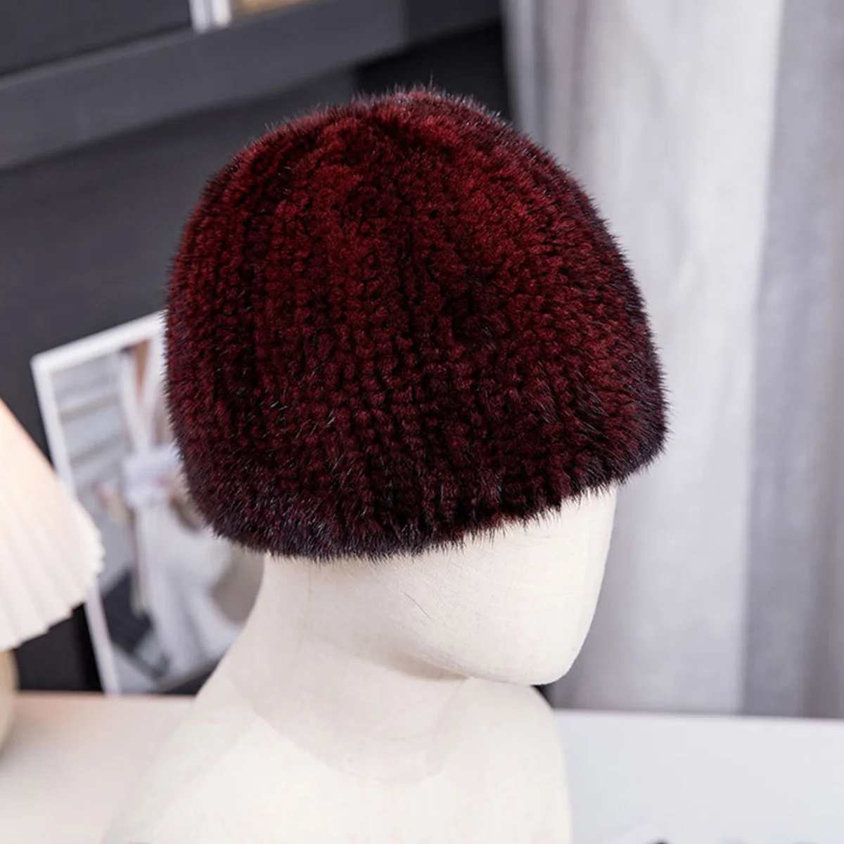 Russian New Genuine Mink Fur Hat Warm Beanie Cap Outdoor Headwear Travel Ski Natural Winter Accessories Authentic Mink Fur