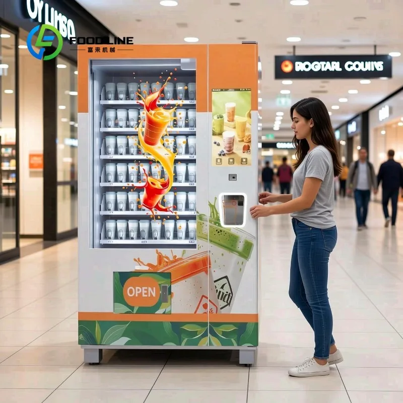 Customized Automatic Cold Smoothie Vending Machine Iced Slushie Frozen Fruit Drink Maker For Commercial Beverage Service