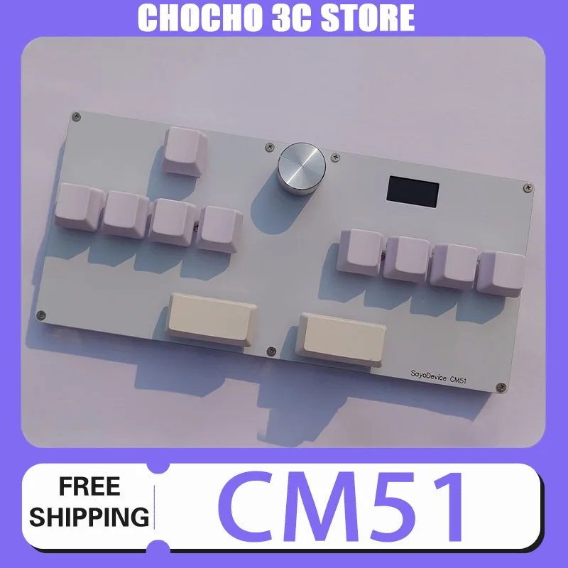 CM51 Numeric Keypad SayoDevice OSU DJ MAX Rapid Trigger Magnetic Switches Keyboard With Knob Screen Copy Paste Shotcut Customize