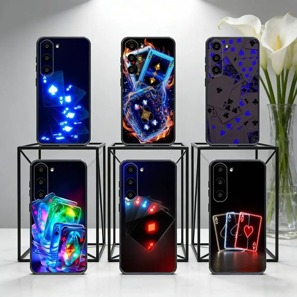 C-Card game T-Texas Holdem   Phone Case For Samsung Galaxy A73,A72,A71,A70,A53,A52,A51,Others Soft Black Cover