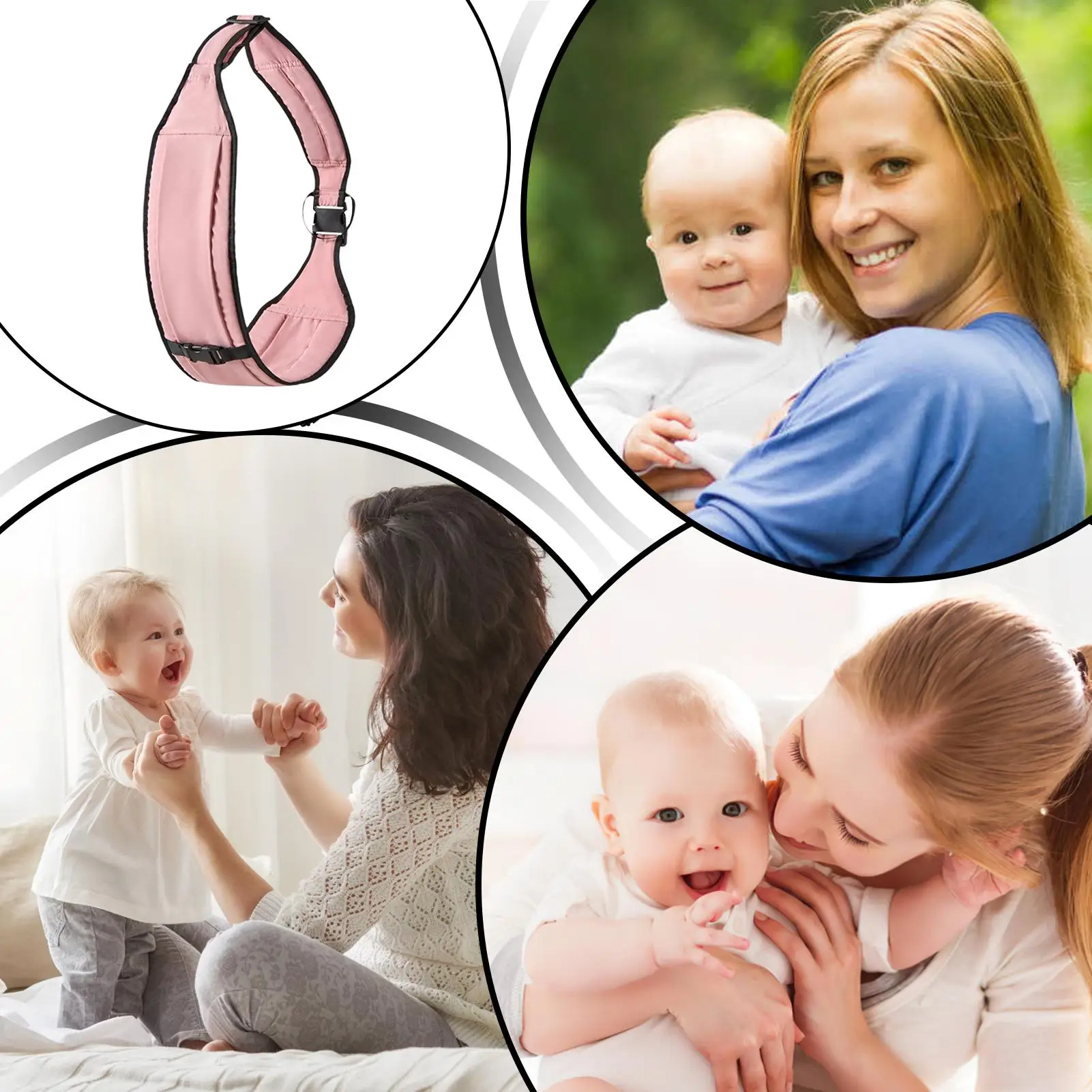 Suporte para bebês, portador de quadril para bebês, 10-30 lbs, envoltório para pais, caminhadas ao ar livre, acampamento, praia, parque de compras