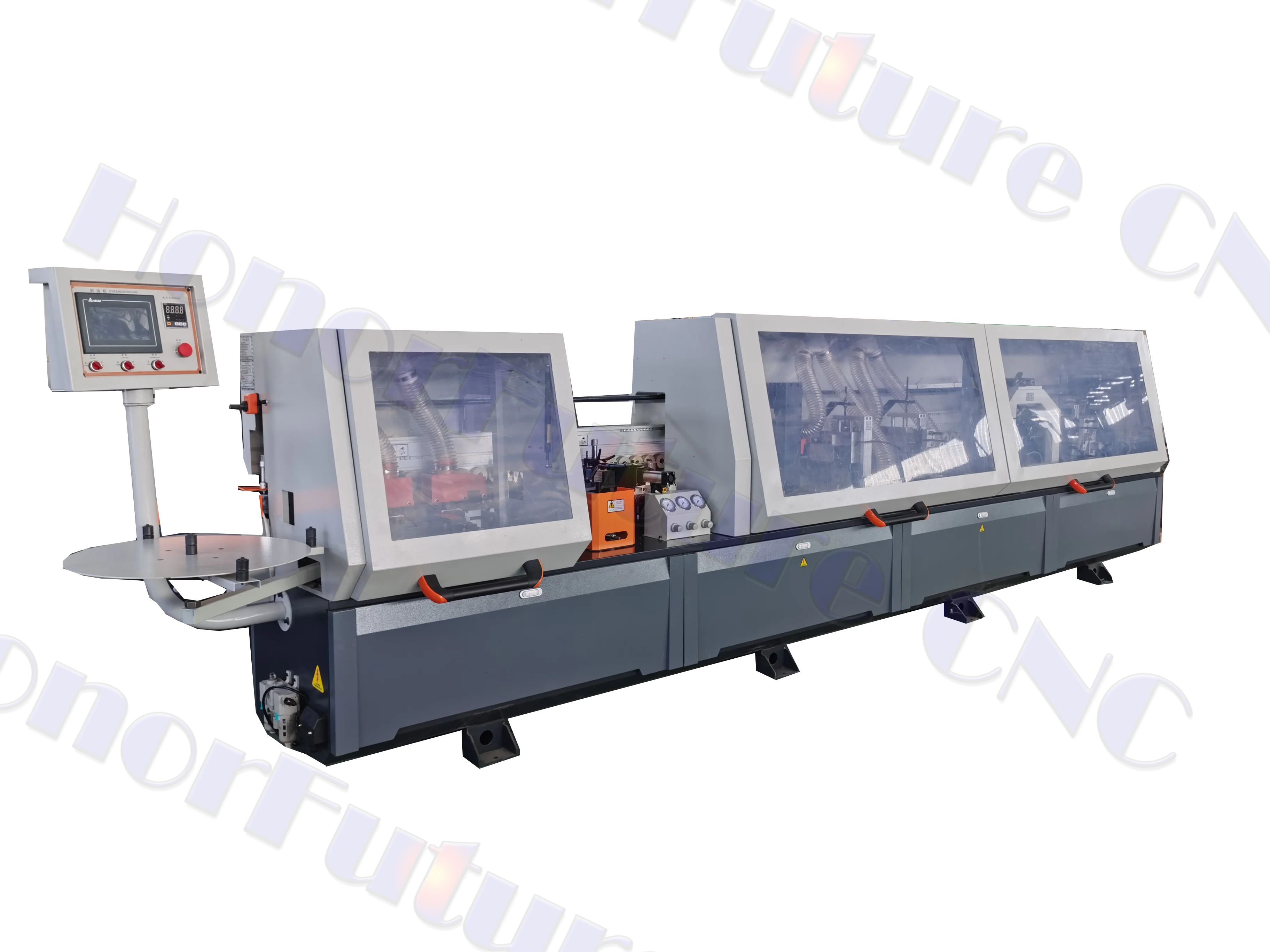 Manufacturers HF-450PC Edge Bander Machine Wood Board Mdf Melamine Pur Fully Automatic Pvc Edge Banding Machine Price