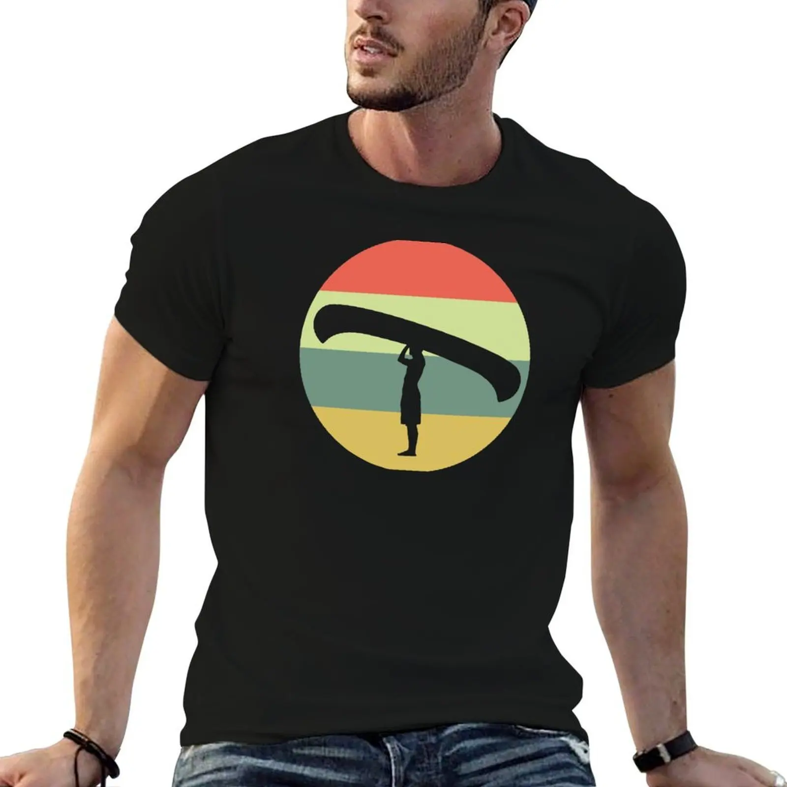 

Canoe Portage Canoeing T-Shirt t shirts for man cotton funny t shirt man designer t shirts for man graphic tees T-shirt
