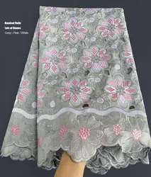 Super Quality African Embroidery Lace Fine Swiss Voile Fabric Delicate Traditional Celebrants Cotton Dress Comfortable Weight