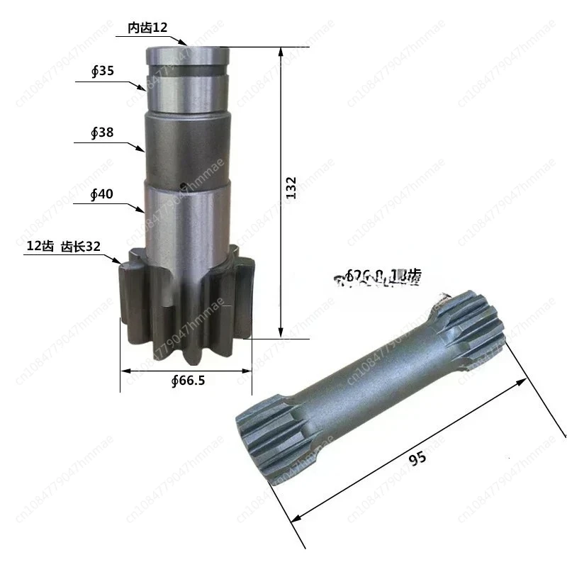 

Small Excavator Accessories U17 Rotating Vertical Shaft, Central Gear Shaft, Swing Motor Accessories