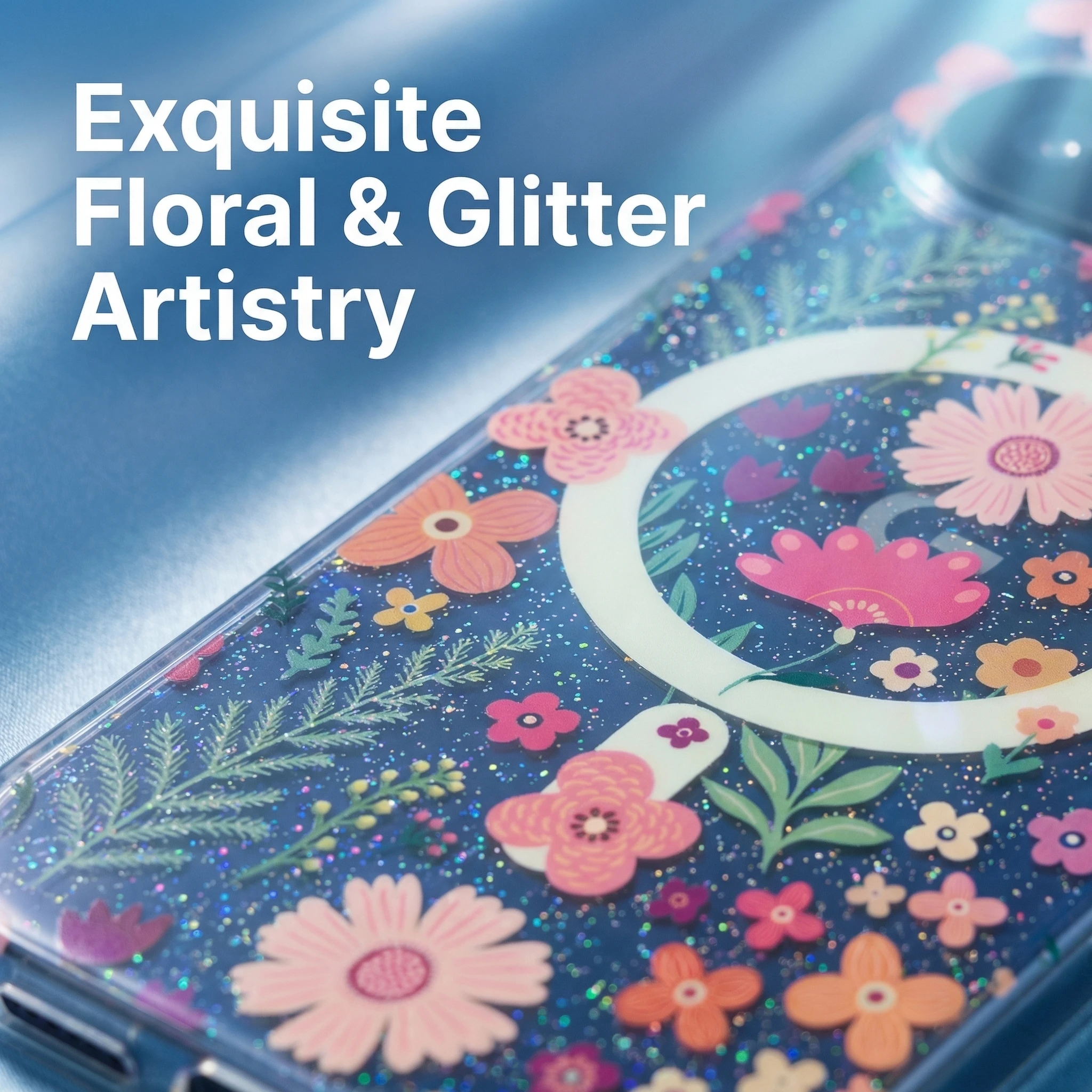 Luxury Spring Clear Glitter Pr - Phone Cases Aesthetic recension och pris