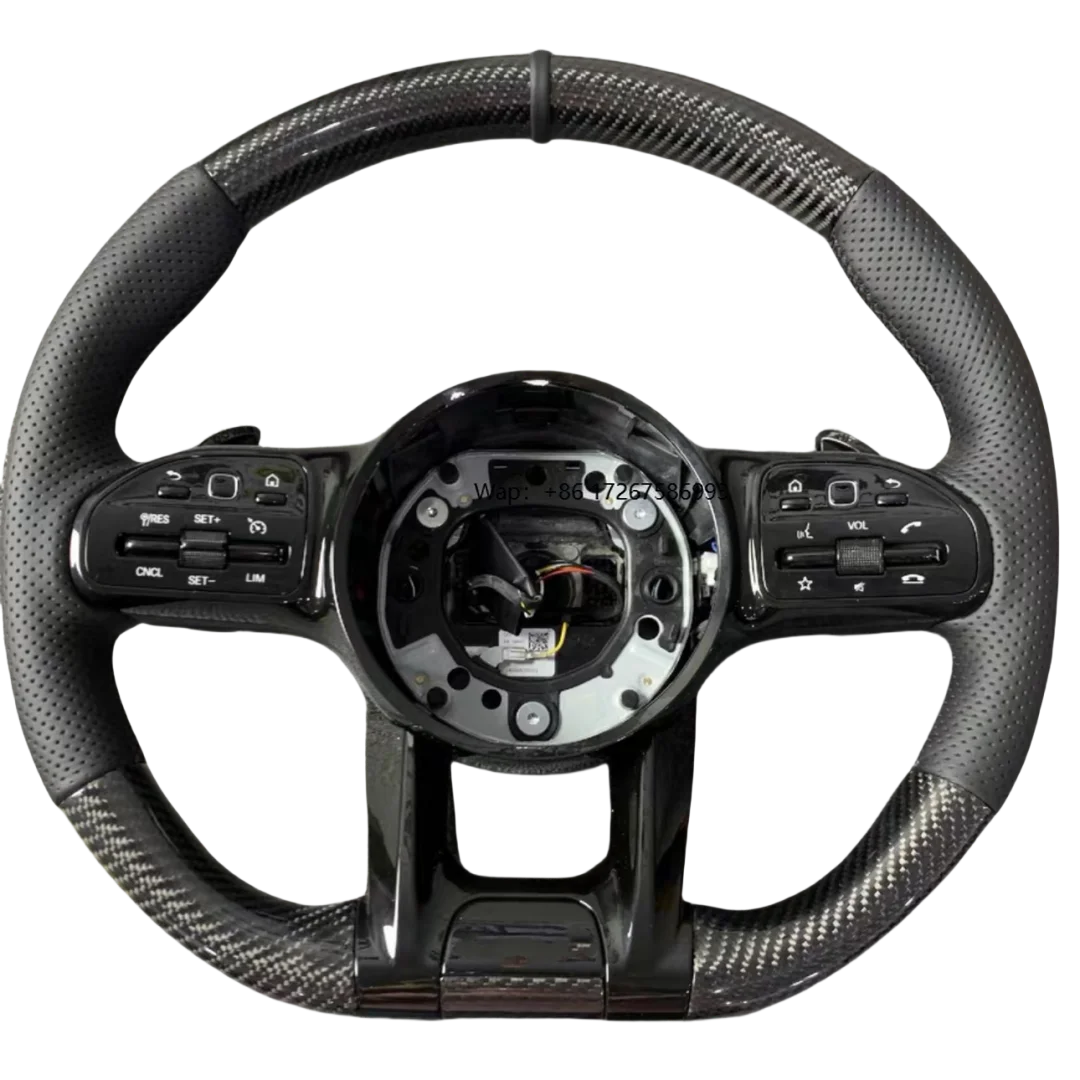 

Leather Carbon Fiber Steering Wheel for W203 W204 W205 W213 W463 W464 W222 CLS C63 Upgrade New Steering Wheel