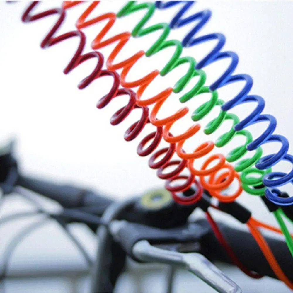 2.5m Helmet Wire Bicycle Lock Rope Safety Disc Brake Anti-theft Security Reminder Motorcycle Alarm Bold Spring Cable